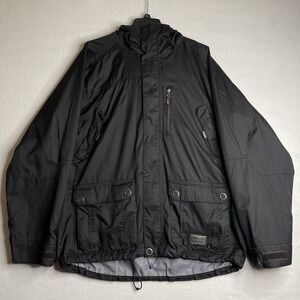 SIMS Snowboard Active Outdoor Jacket Mens XL Black Nylon Lined Vented Proof